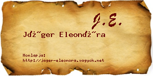 Jáger Eleonóra névjegykártya
